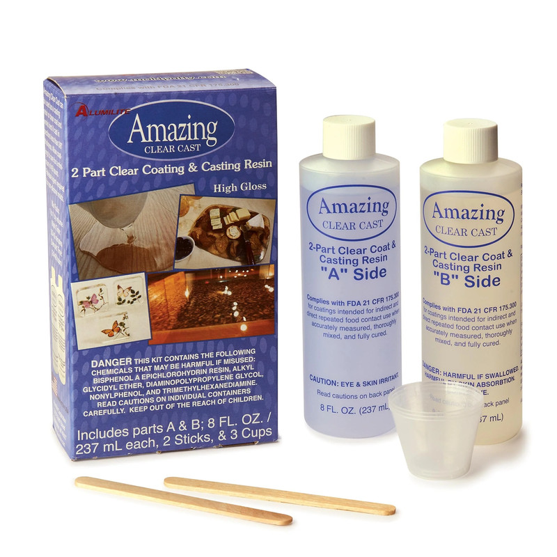 Amazing Clear Cast Epoxy Resin - High Gloss - 16 oz Kit